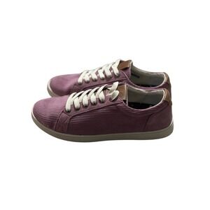 Revitalign Womens Mauve Corduroy Lace Up Low Top‎ Sneakers Shoes Size 9D
